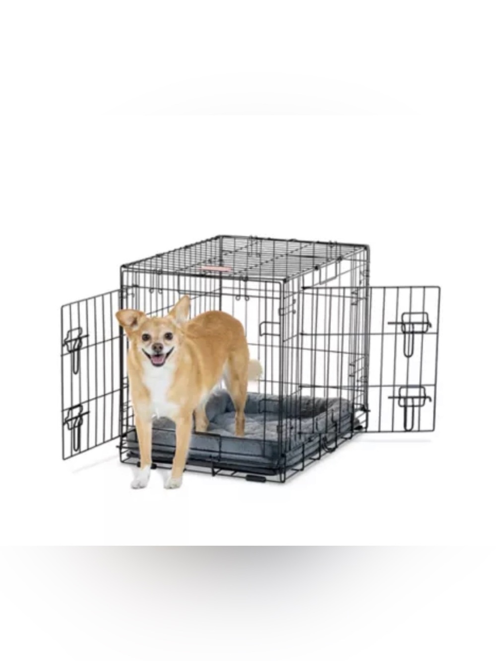 Top Paw® Double Door Folding Wire Dog Crate w/ Divider Panel - Leak Prook Tray;